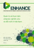 Quản lý và thực hiện công tác nghiên cứu và đổi mới ở Việt Nam: Báo cáo phân tích nhu cầu cấp quốc gia