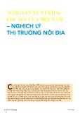 Nông sản xuất khẩu chủ lực của Việt Nam - Nghịch lý thị trường nội địa