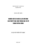 Luận án Tiến sĩ Y học: Nghiên cứu tật khúc xạ và mô hình can thiệp ở học sinh trung học cơ sở thành phố Đà Nẵng