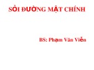 Bài giảng Sỏi đường mật chính - BS. Phạm Văn Viễn