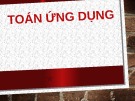 Bài giảng Toán ứng dụng - Phan Phương Dung