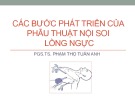 Bài giảng Các bước phát triển của nội soi lồng ngực - PGS. TS. Phạm Thọc Tuấn Anh