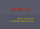 Bài giảng Viêm kết mạc- BS. Lê Công Lĩnh