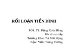 Bài giảng Rối loạn tiền đình