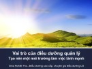 Vai trò của điều dưỡng quản lý: Tạo nên một môi trường làm việc lành mạnh