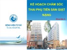 Báo cáo: Kế hoạch chăm sóc thai phụ tiền sản giật nặng