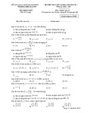 Đề kiểm tra chất lượng giữa HK 1 môn Toán lớp 12 năm 2017 - THPT Mỹ Lộc - Mã đề T3599