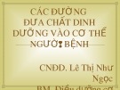 Bài giảng Các đường đưa chất dinh dưỡng vào cơ thể người bệnh - Lê Thị Như Ngọc