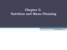 Lecture Fundamentals of menu planning – Chapter 3: Nutrition and menu planning