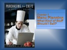 Lecture Purchasing for Chefs: Chapter 1 - Feinstein, Stefanelli