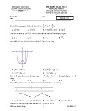 Đề kiểm tra 1 tiết môn Giải Tích 12 - THPT Krông Nô - Mã đề 011