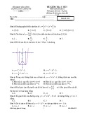 Đề kiểm tra 1 tiết môn Giải Tích 12 - THPT Krông Nô - Mã đề 009