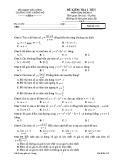 Đề kiểm tra 1 tiết môn Giải Tích 12 - THPT Krông Nô - Mã đề 010
