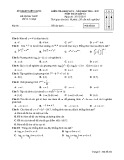 Đề kiểm tra HK 1 môn Toán lớp 12 năm 2017 - Sở GD&ĐT Kiên Giang - Mã đề 282