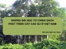 Báo cáo Những bài học từ chính sách phát triển cây cao su ở Việt Nam