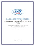 Báo cáo thường niên 2016: Công ty Cổ phần Xi măng Yên Bình (VCX)