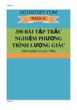 350 Bài tập trắc nghiệm phương trình lượng giác