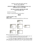 Đề thi tốt nghiệp cao đẳng nghề khoá II (năm 2008 - 2011) nghề Quản trị cơ sở dữ liệu môn thi lý thuyết nghề - Mã đề thi: QTCSDL-LT23