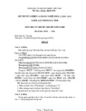 Đề thi tốt nghiệp cao đẳng nghề khoá II (năm 2008 - 2011) nghề Lập trình máy tính môn thi lý thuyết chuyên môn nghề - Mã đề thi: LTMT - LT44