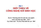 Bài giảng Bài 1: Giới thiệu về công nghệ khí sinh học