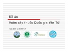 Đề án: Vườn cây thuốc Quốc gia Yên Tử