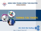 Bài giảng Tương tác thuốc