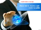 Bài giảng Phát huy năng lực con người