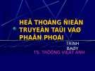 Bài giảng Hệ thống điện truyền tải và phân phối - TS. Trương Việt Anh