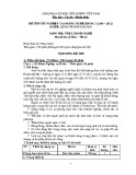 Đề thi tốt nghiệp cao đẳng nghề khoá 3 (2009 - 2012) nghề Quản trị khách sạn môn Thực hành nghề - Mã đề thi: QTKS - TH42