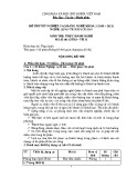 Đề thi tốt nghiệp cao đẳng nghề khoá 3 (2009 - 2012) nghề Quản trị khách sạn môn Thực hành nghề - Mã đề thi: QTKS - TH31