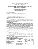 Đề thi tốt nghiệp cao đẳng nghề khoá 3 (2009 - 2012) nghề Quản trị khách sạn môn Thực hành nghề - Mã đề thi: QTKS - TH22