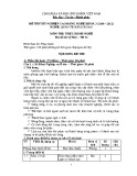 Đề thi tốt nghiệp cao đẳng nghề khoá 3 (2009 - 2012) nghề Quản trị khách sạn môn Thực hành nghề - Mã đề thi: QTKS - TH32