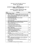 Đáp án đề thi tốt nghiệp cao đẳng nghề khoá 3 (2009 - 2012) nghề Quản trị khách sạn môn Lý thuyết chuyên môn nghề - Mã đề thi: DA QTKS - LT09