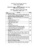 Đáp án đề thi tốt nghiệp cao đẳng nghề khoá 3 (2009 - 2012) nghề Quản trị khách sạn môn Lý thuyết chuyên môn nghề - Mã đề thi: DA QTKS - LT14