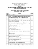 Đáp án đề thi tốt nghiệp cao đẳng nghề khoá 3 (2009 - 2012) nghề Quản trị khách sạn môn Lý thuyết chuyên môn nghề - Mã đề thi: DA QTKS - LT04