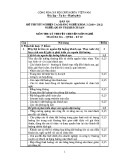 Đáp án đề thi tốt nghiệp cao đẳng nghề khoá 3 (2009 - 2012) nghề Quản trị khách sạn môn Lý thuyết chuyên môn nghề - Mã đề thi: DA QTKS - LT29