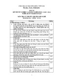 Đáp án đề thi tốt nghiệp cao đẳng nghề khoá 3 (2009 - 2012) nghề Quản trị khách sạn môn Lý thuyết chuyên môn nghề - Mã đề thi: DA QTKS - LT40