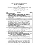 Đáp án đề thi tốt nghiệp cao đẳng nghề khoá 3 (2009 - 2012) nghề Quản trị khách sạn môn Lý thuyết chuyên môn nghề - Mã đề thi: DA QTKS - LT11