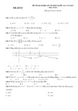Đề thi minh họa kỳ thi THPT Quốc gia năm 2017 môn Toán - Đề số 015