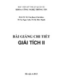 Bài giảng chi tiết Giải tích II