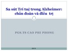 Bài giảng Sa sút trí tuệ trong Alzheimer: Chẩn đoán và điều trị