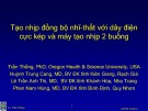 Báo cáo Tạo nhịp đồng bộ nhĩ - thất với dây điện cực kép và máy tạo nhịp 2 buồng