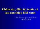 Bài giảng Chăm sóc, điều trị trước và sau can thiệp động mạch vành