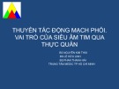 Báo cáo Thuyên tắc động mạch phổi - Vai trò của siêu âm tim qua thực quản