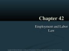 Lecture Dynamic business law - Chapter 42: Employment and labor law
