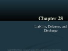 Lecture Dynamic business law - Chapter 28: Liability, defenses, and discharge