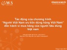 Tác động của chương trình Người Việt Nam ưu tiên dùng hàng Việt Nam đến hành vi mua hàng của người tiêu dùng Việt Nam