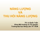 Bài giảng Năng lượng và thu hồi năng lượng