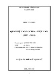 Luận án Tiến sĩ Lịch sử: Quan hệ Campuchia - Việt Nam (1993-2010)