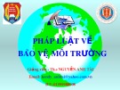 Bài giảng Chương 2: Pháp luật về bảo vệ môi trường - Th.S Nguyễn Anh Tài